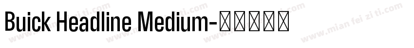Buick Headline Medium字体转换
